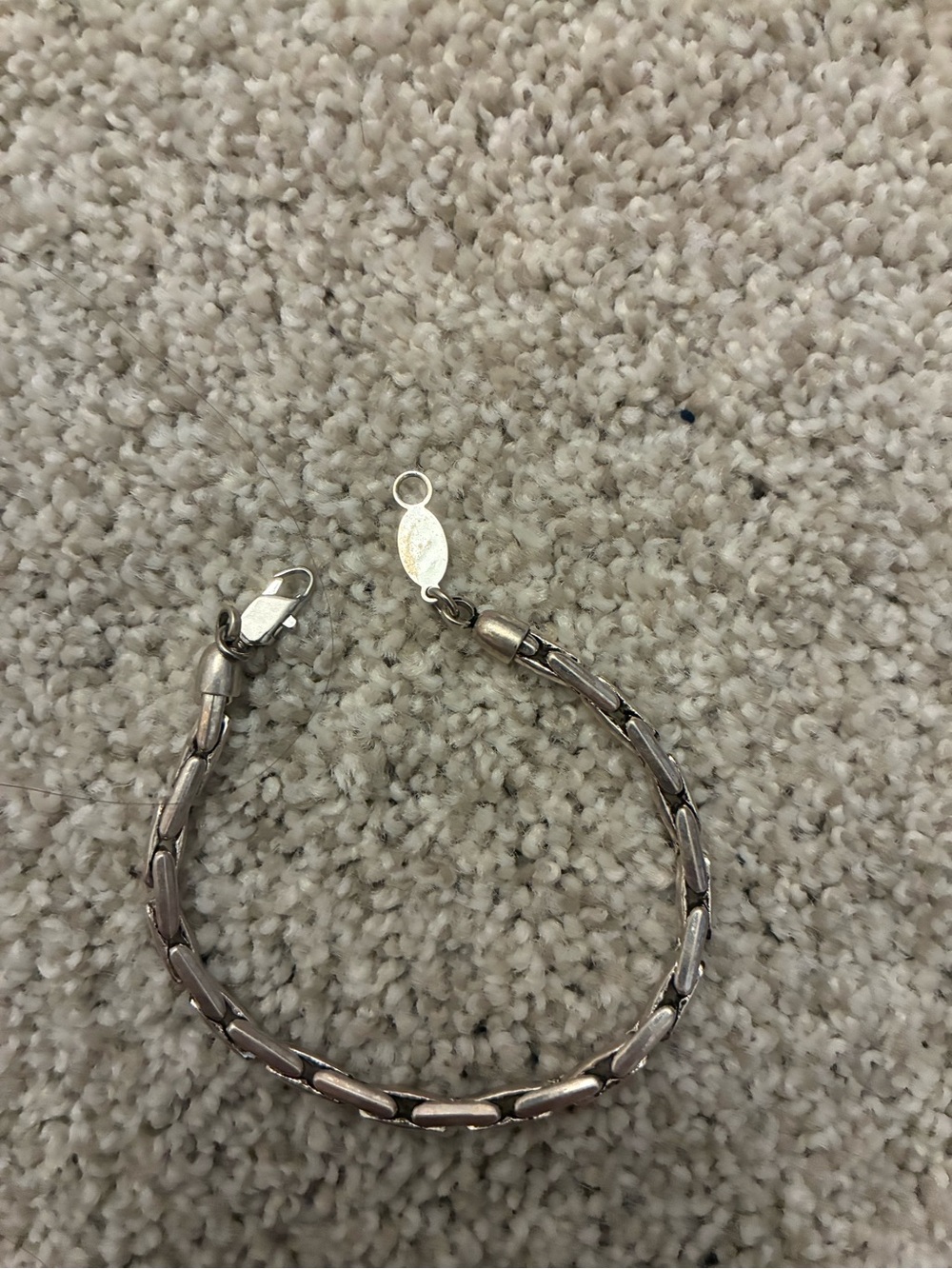 Sterling-Style Silver Link Bracelet - Polished Silver